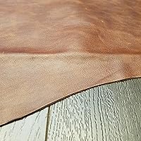 Vista 3 de NAT Leathers™ Marrón bronceado coñac de 22 a 24 pies cuadrados (22-24 pies cuadrados (32 x 55 pulgadas)) Weekender dos tonos suave tapicería piel