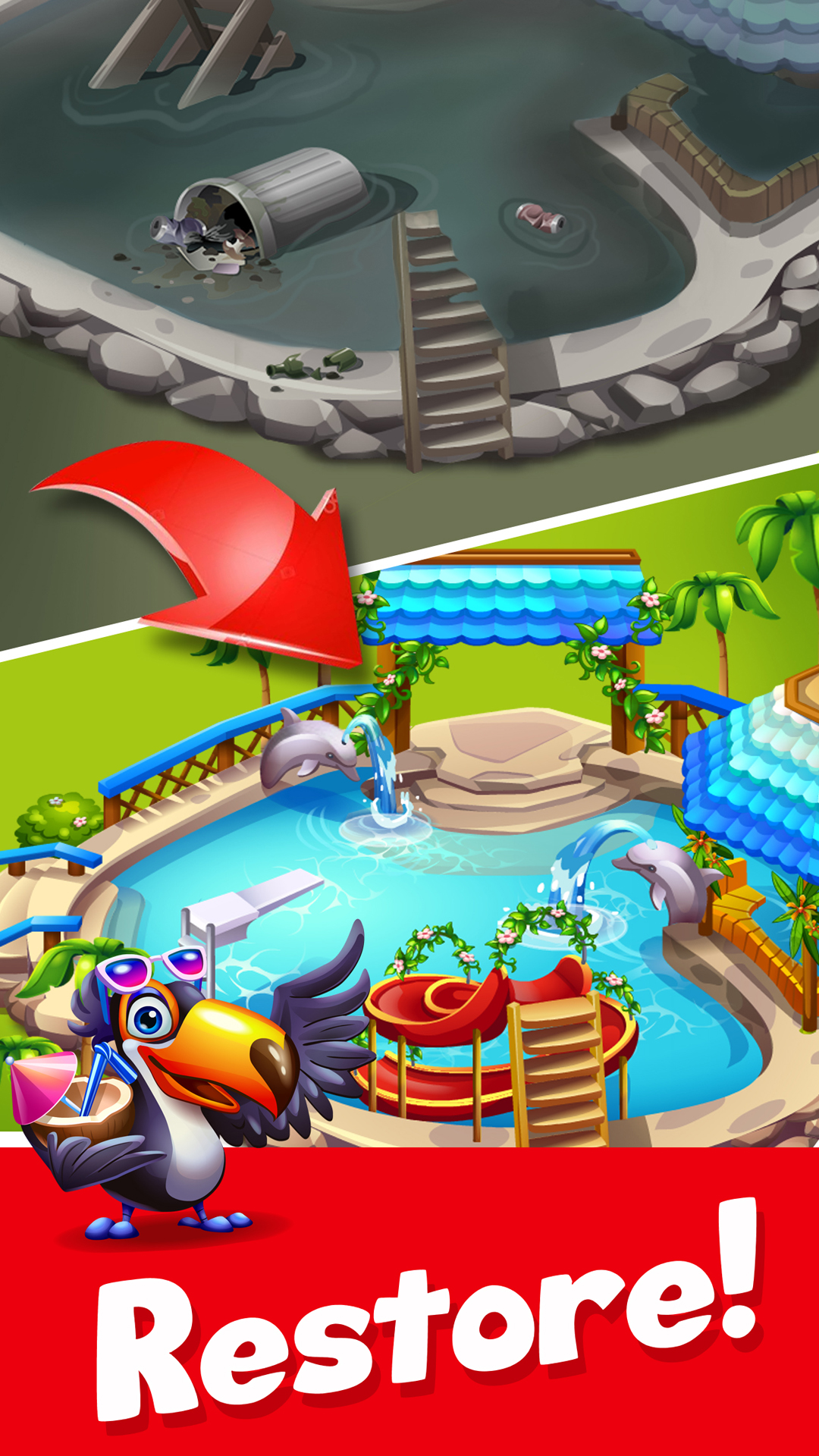 Tropic Trouble Match 3 Builder App on the Amazon Appstore