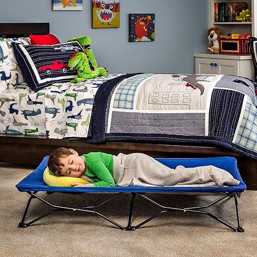 Regalo My Cot Portable Toddler Bed, Includes Fitted Sheet, Royal Blue