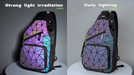 1052 Geometric Backpack Geometries Glow Large Purse Backpack Geometrical Amazon.com: LOVEVOOK Geometric Luminous Backpack for Women  main image 3