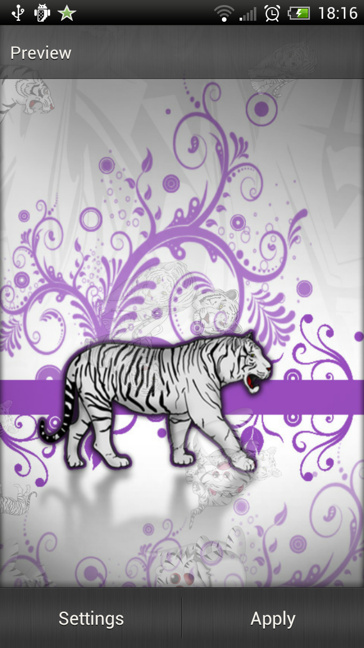White Tiger Live Wallpaper App on the Amazon Appstore