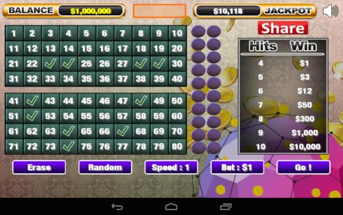 Keno Loud Joy Free Keno Game for Kindle Fire 2015 Casino Jackpot Vegas Best Keno Free App for Kindle Tablets Phone Mobile Casino Daubers Keno Balls – vue 2