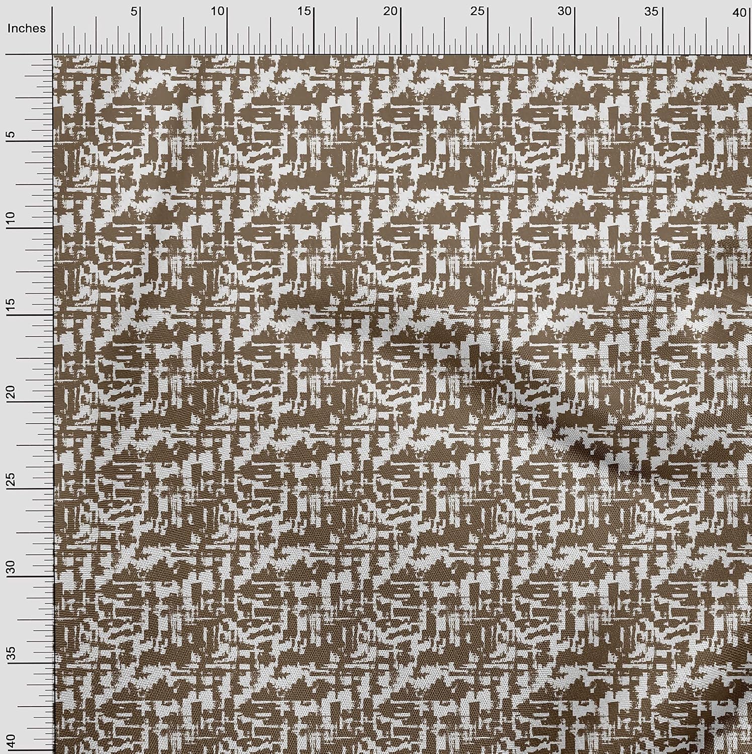 oneOone Polyester Spandex Brown Fabric Abstracts DIY Clothing Quilting Material Print Fabric by Yard 56 Inch Wide