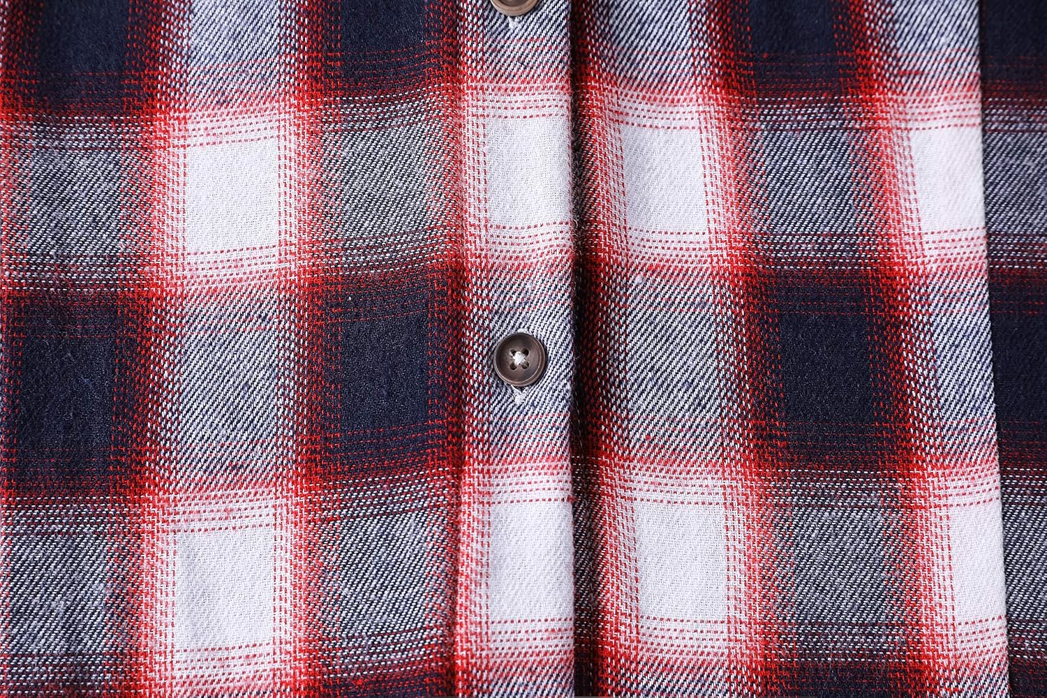 ZENTHACE Women's Thermal Fleece Lined Plaid Button Down Flannel Shirt Jacket - Image 6