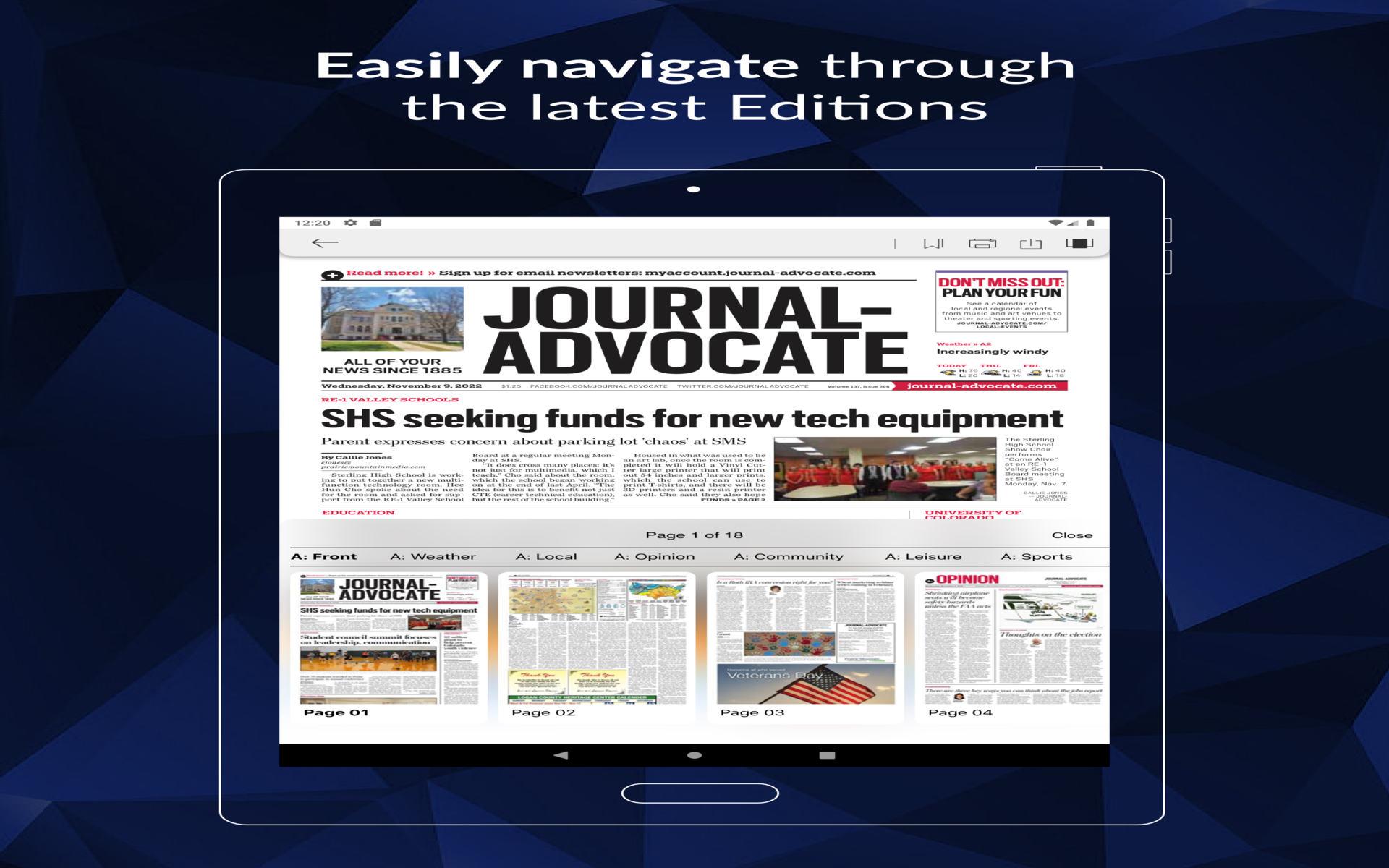 Sterling Journal-Advocate e-paper - App on Amazon Appstore