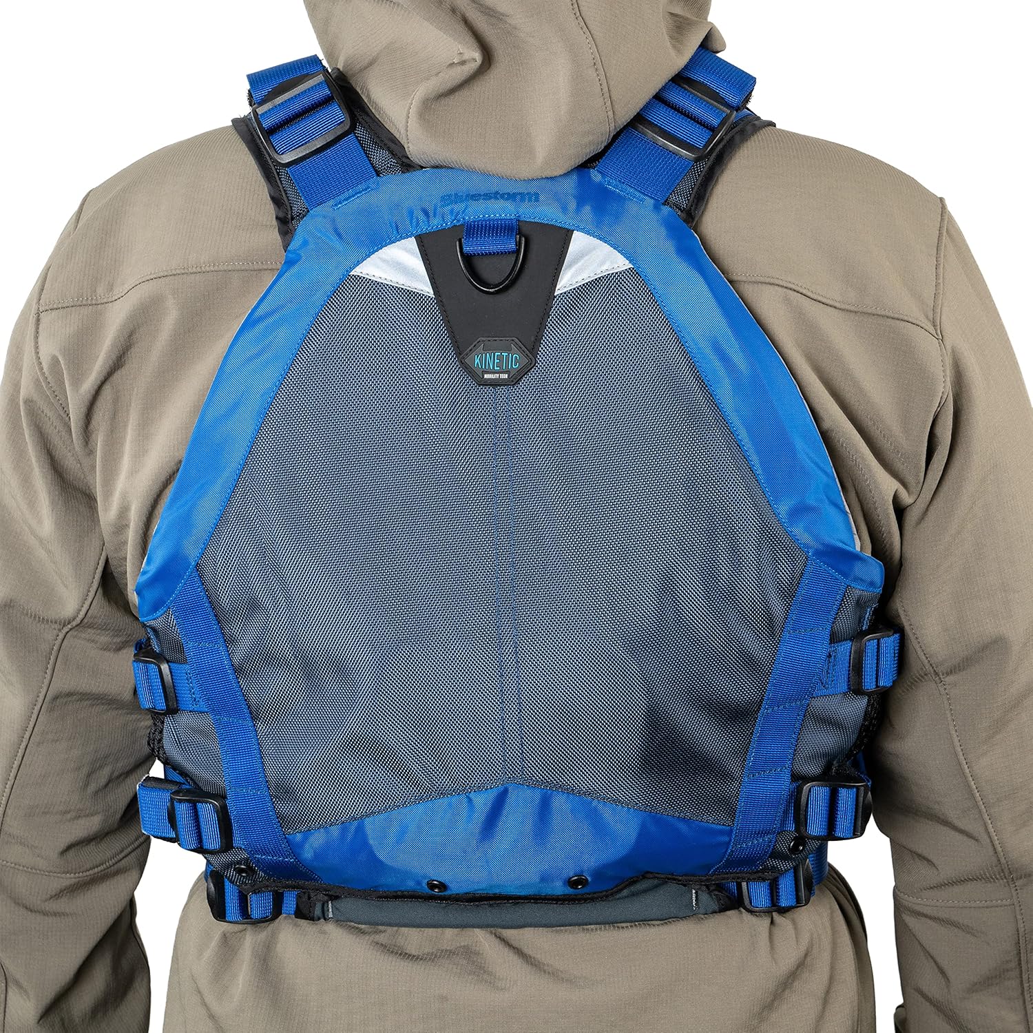 BLUESTORM Kinetic Fishing Life Jacket (PFD) | Fully Adjustable | Slim Back | Large Pockets | US Coast Guard Approved | for Kayaking, Fishing and More