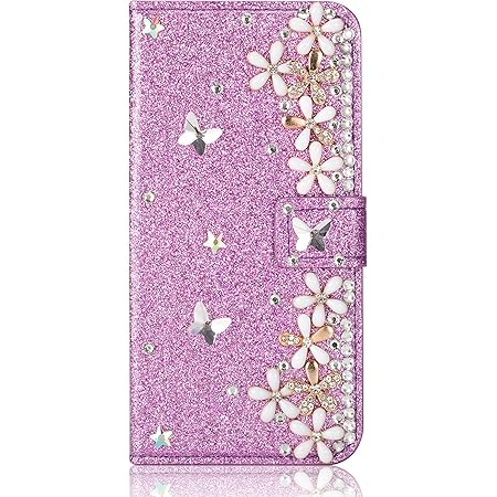 Amazon Co Jp Oyime Iphone Se 第2世代 Iphone 7 Iphone 8 ケース 手帳型 おしゃれ お花 蝶々 デザイン かわいい きらきら デコ 女子 女性向け きれい 優雅 カバー 横開き マグネット カード収納 耐衝撃 滑り防止 スマホケース ハンドメイド