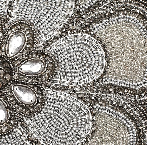 Miniatura 4 de Manteles individuales redondos de 13 pulgadas con cuentas blancas redondas, manteles individuales para mesa de comedor, manteles individuales con