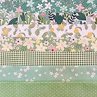 Vista 17 de 7 piezas de tela de algodón floral de 20.0 x 20.0 pulgadas, suministros para hacer máscaras, acolchado, retazos, tela de retazos, paquetes