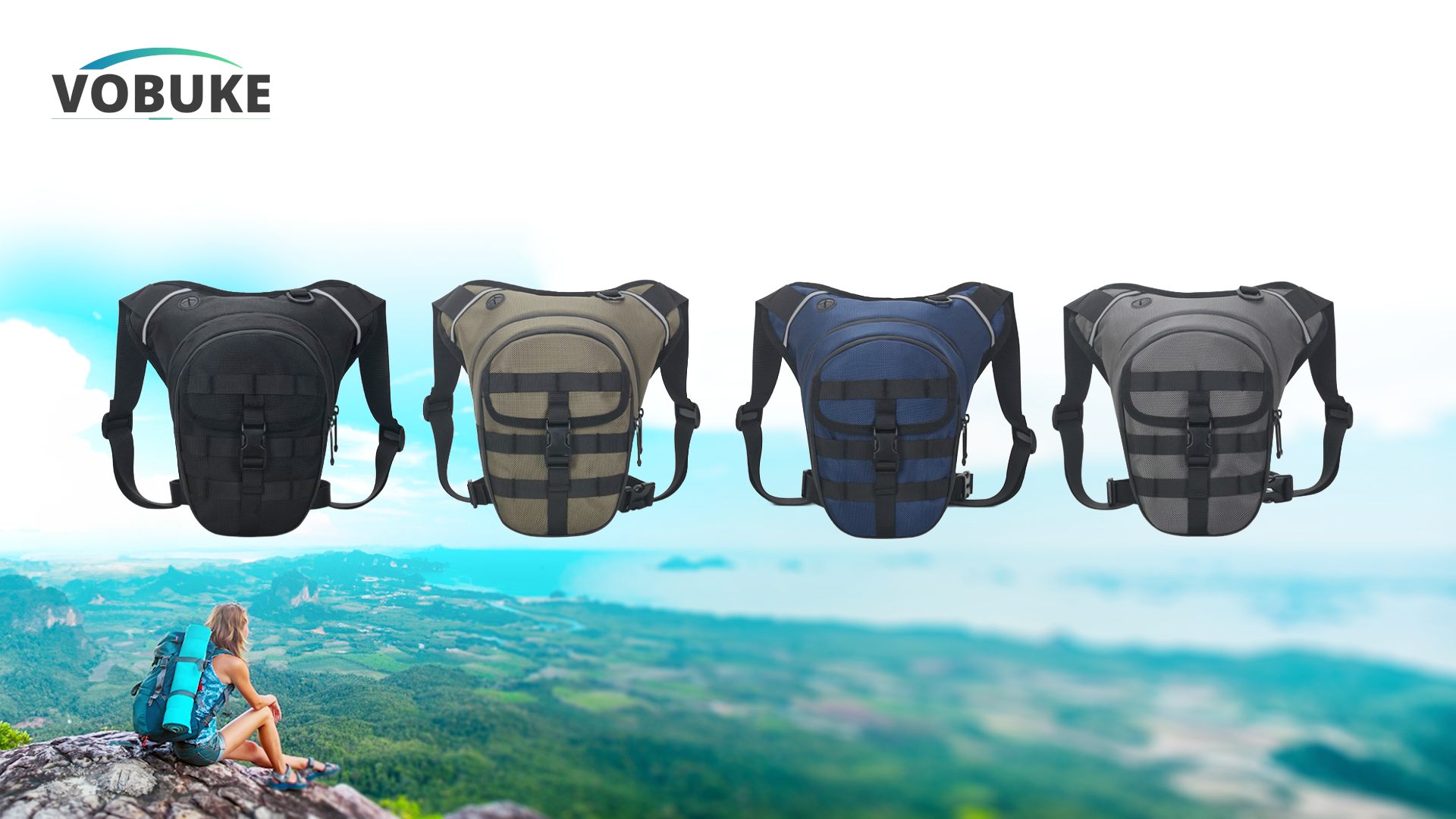 Marsupio Da Gamba Impermeabile Per Moto E Sport | Borsa Tattica Regolabile Con 4 Tasche - Foto 2