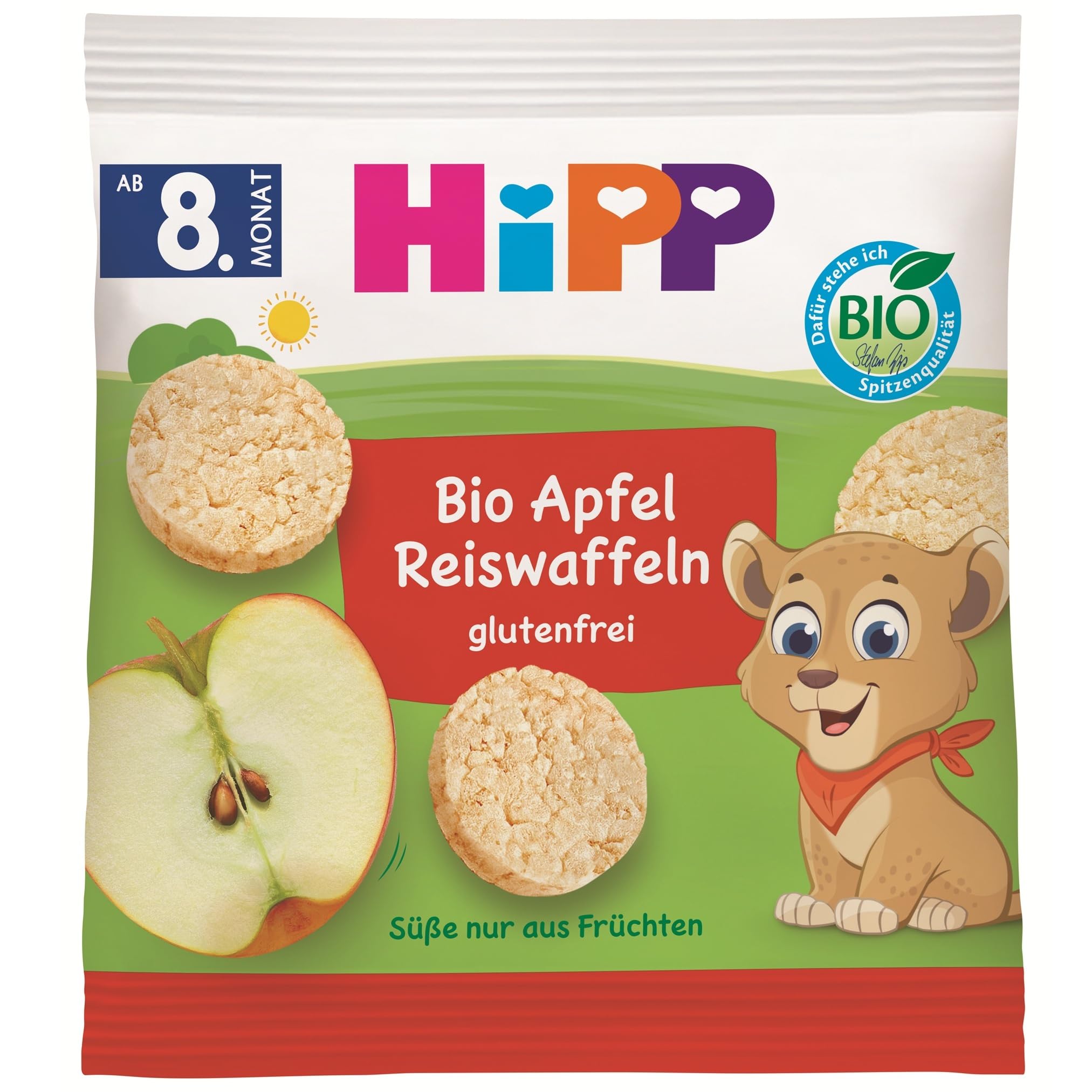 HiPP Organik Pirinçli Elmalı Bebek Gofreti 35 gr