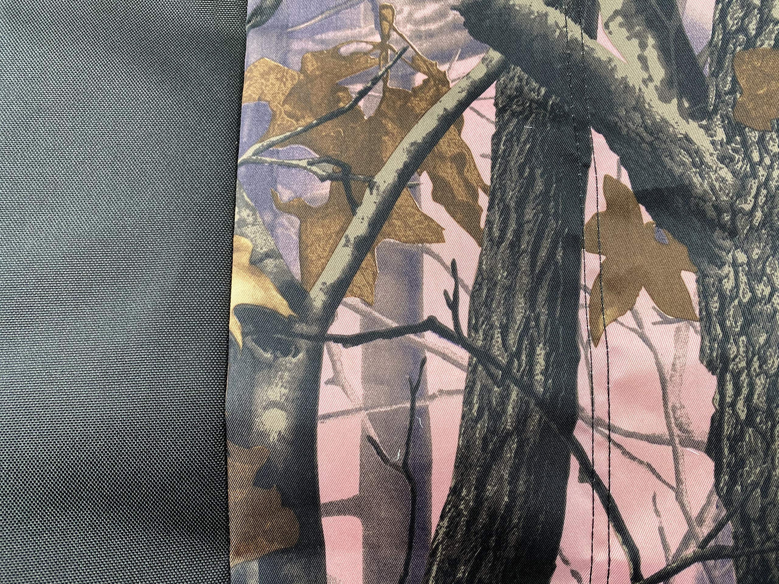 CAMERRI Camo Seat Covers for Trucks Chevy Silverado, Ford F150, Dodge Ram 1500, Toyota Tacoma, Jeep Wrangler, Canvas Car Organizer-Pink Black 2PCS