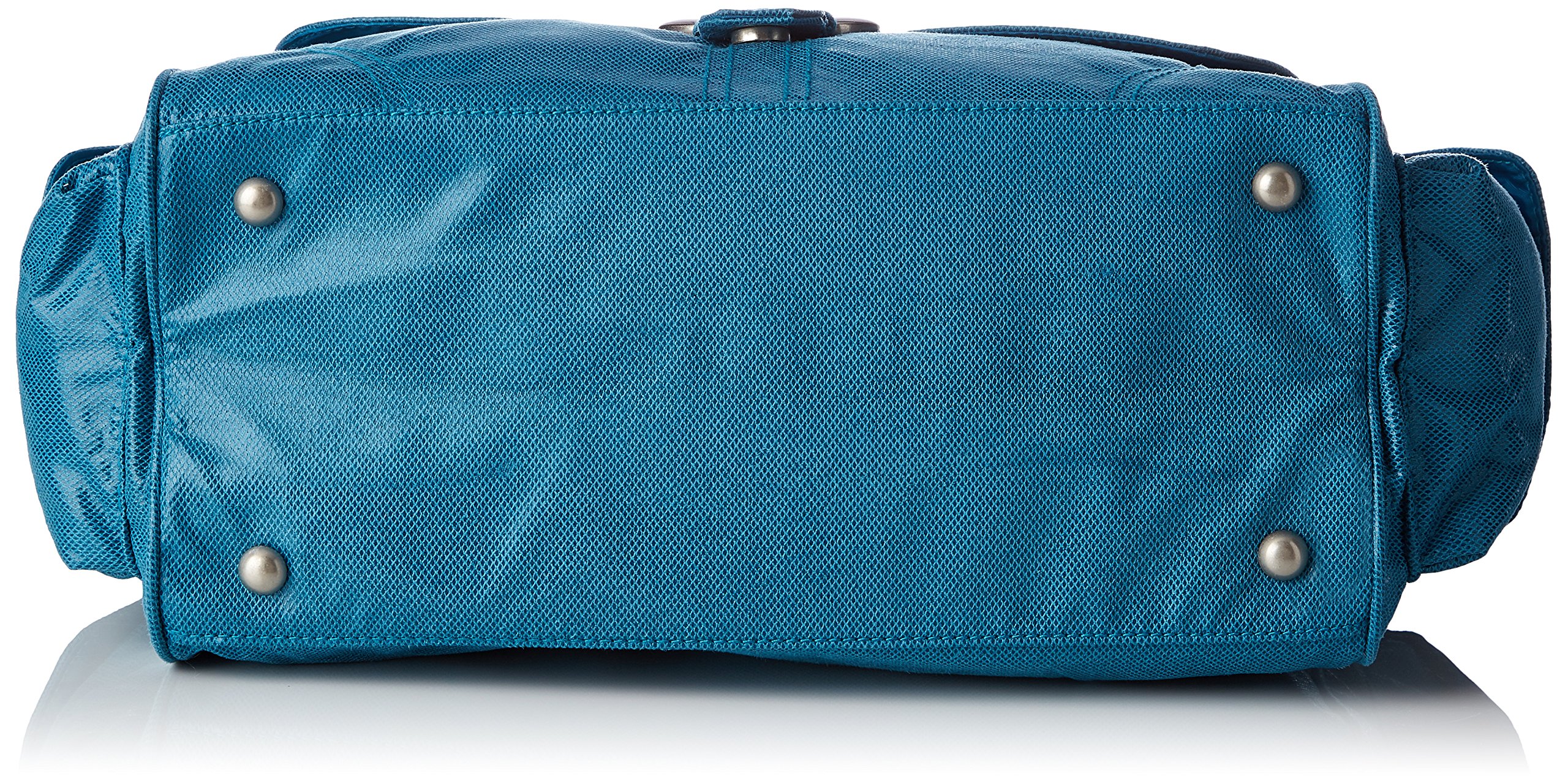 Kalencom Bolsa para pañales de moda, bolsa cambiadora, bolsa para pañales, bolsa para mamá (Fire and Ice Turquoise)