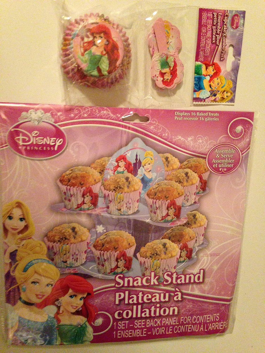 Bundle with Disney Princesses Snack Stand and 18 Baking Cups with Picks