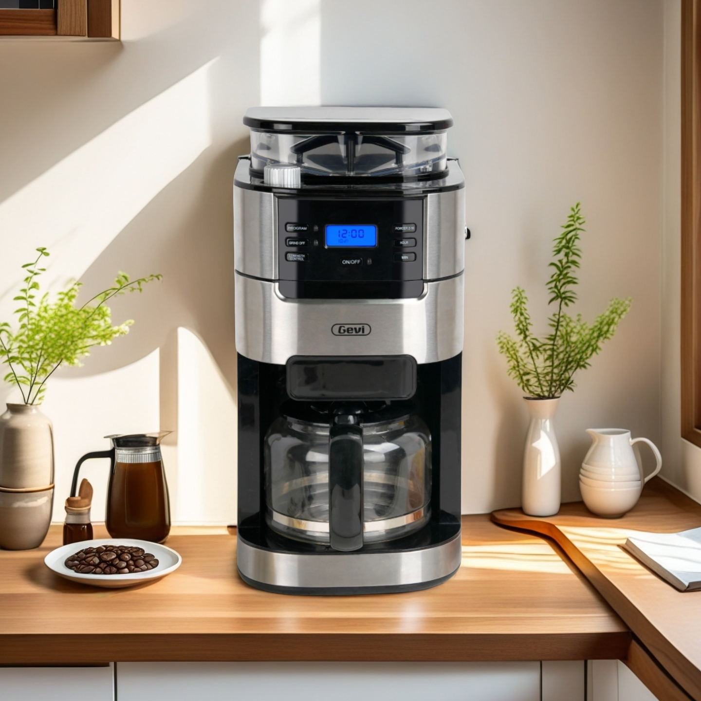 Amazon.com: Gevi 10-Cup Drip Coffee Maker with Built-in Burr