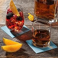 Vista 4 de AH AMERICAN HOMESTEAD Servilletas de cóctel de papel, servilletas desechables similares al lino, 4.75 x 4.75 pulgadas, servilletas cuadradas a