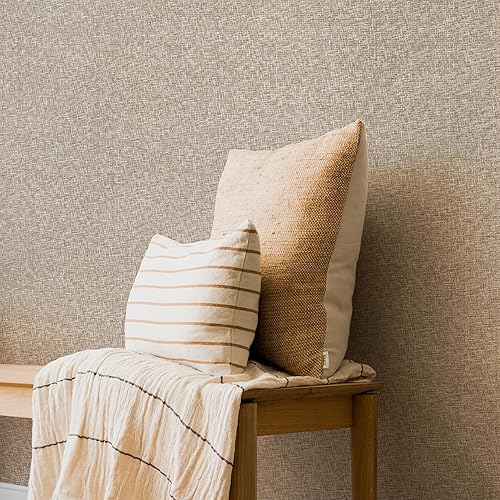 Miniatura 5 de Ansehan Wallcovering W010103 Cosmo Collection - Paño de pasto tejido de papel natural, textura moderna, para sala de estar y dormitorio, 36 pulgadas
