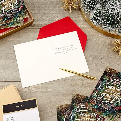 Miniatura 2 de Hallmark - Tarjetas de Navidad en caja, "Season to be Grateful" (16 tarjetas y 17 sobres)
