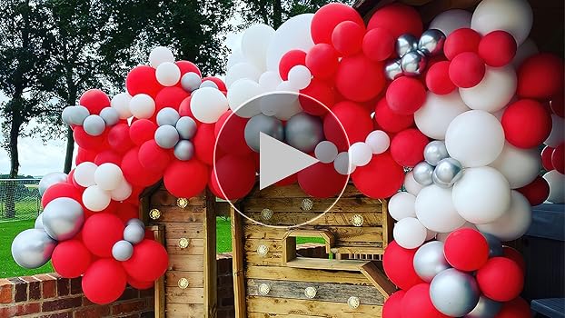 ⠀*⠀様 22.12 balloon apartment CD Amazon.com: YAOWKY Red and White Balloon Garland Arch kit