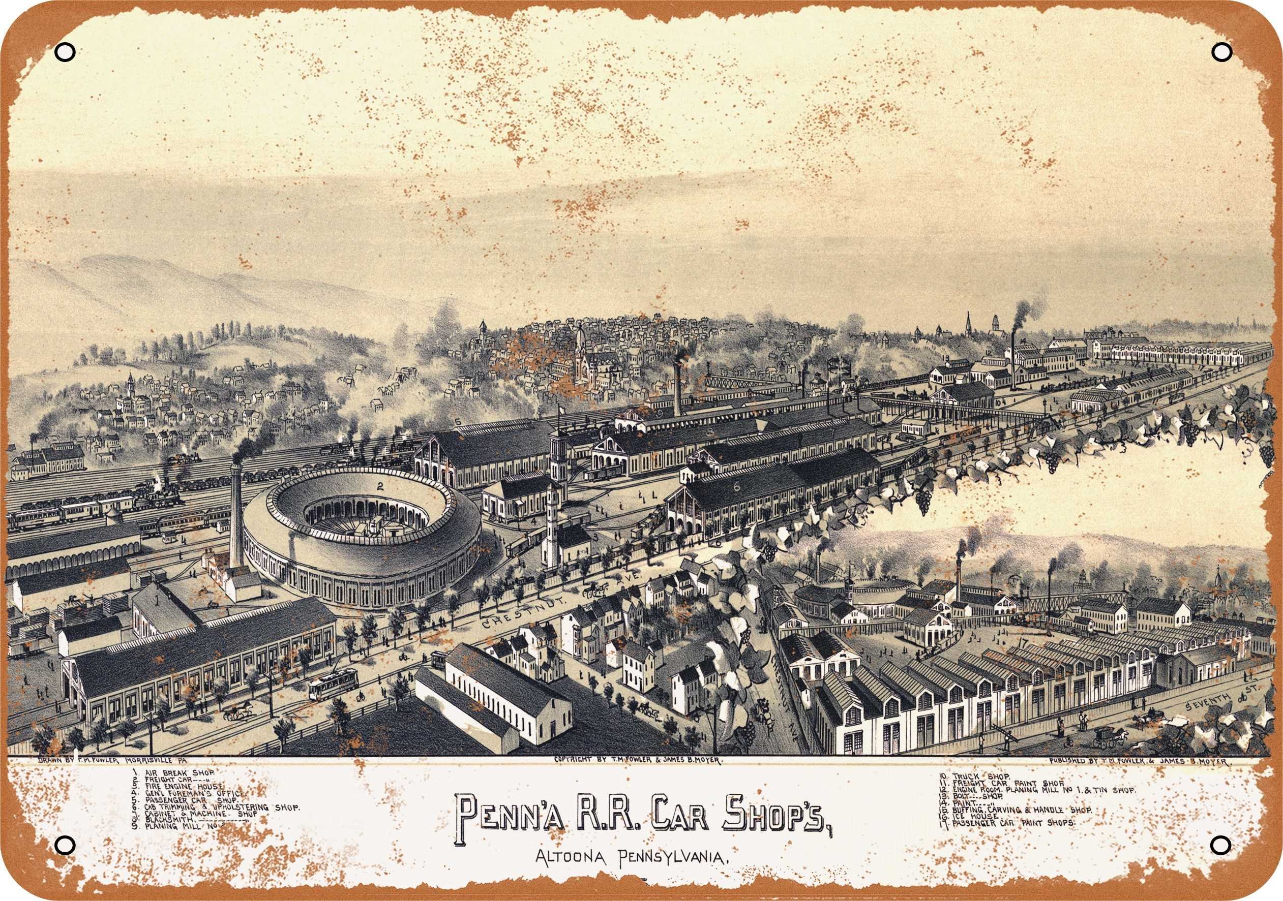 Amazon.com: RetroRust 7 x 10 METAL SIGN - 1895 Pennsylvania