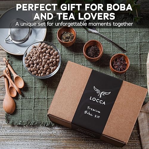 Miniatura 4 de Locca Kit de té Boba | Más de 24 tés de burbujas | Kit premium de alegría diaria | Matcha premium, lavanda Earl Grey, jazmín | Bebida Boba vegana y