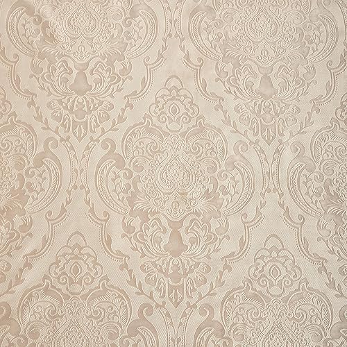 Miniatura 8 de GIGIZAZA Cortinas de terciopelo beige de 84 pulgadas de largo para sala de estar, 2 paneles de cortinas bohemias de lujo con estampado de flores en