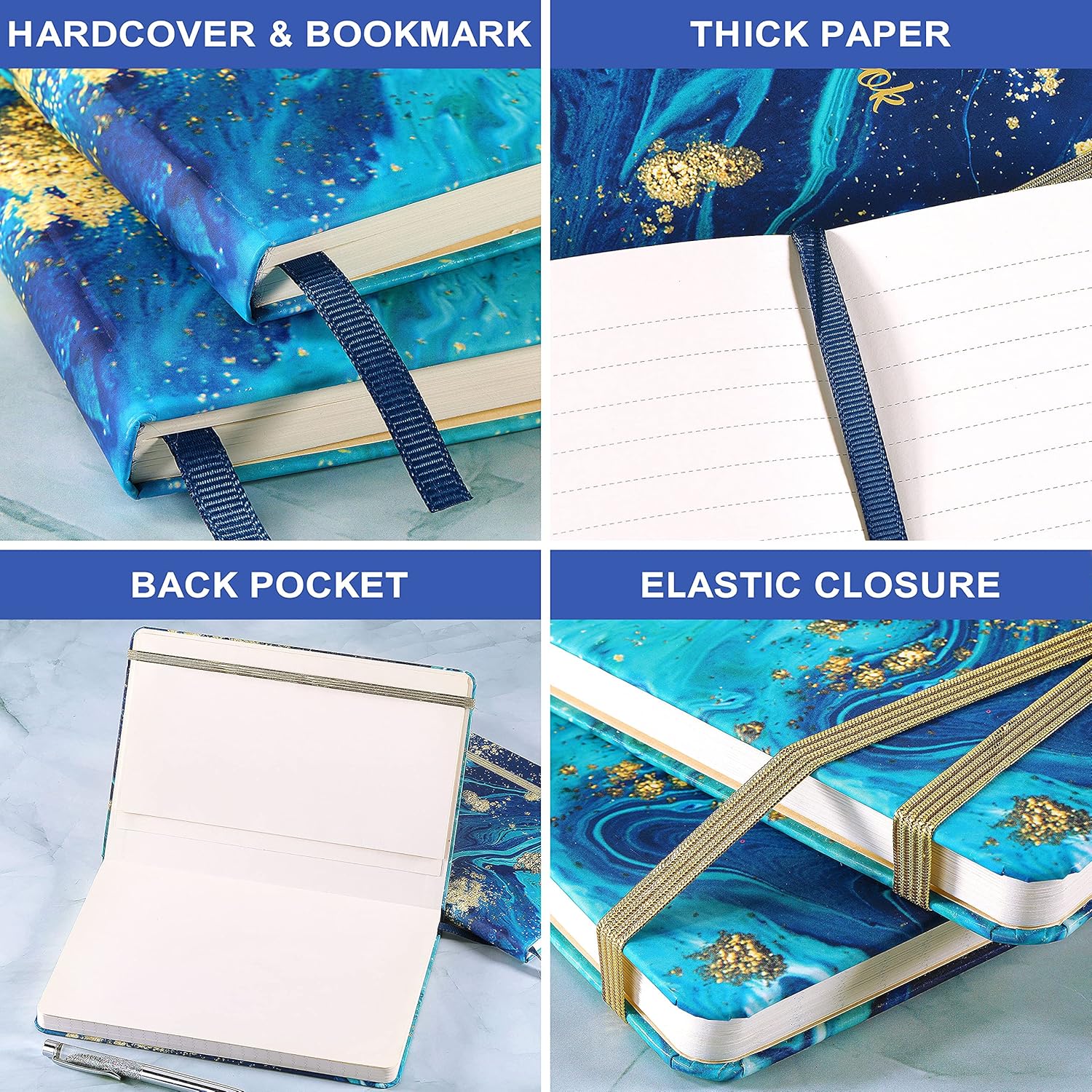 Ruled Notebook/Journal - Hardcover Lined Notebook with Premium Thick Paper, College Lined Journal, Perfect for Office Home School Business Writing & Note Taking, 8.3"×5.9" : Office Products