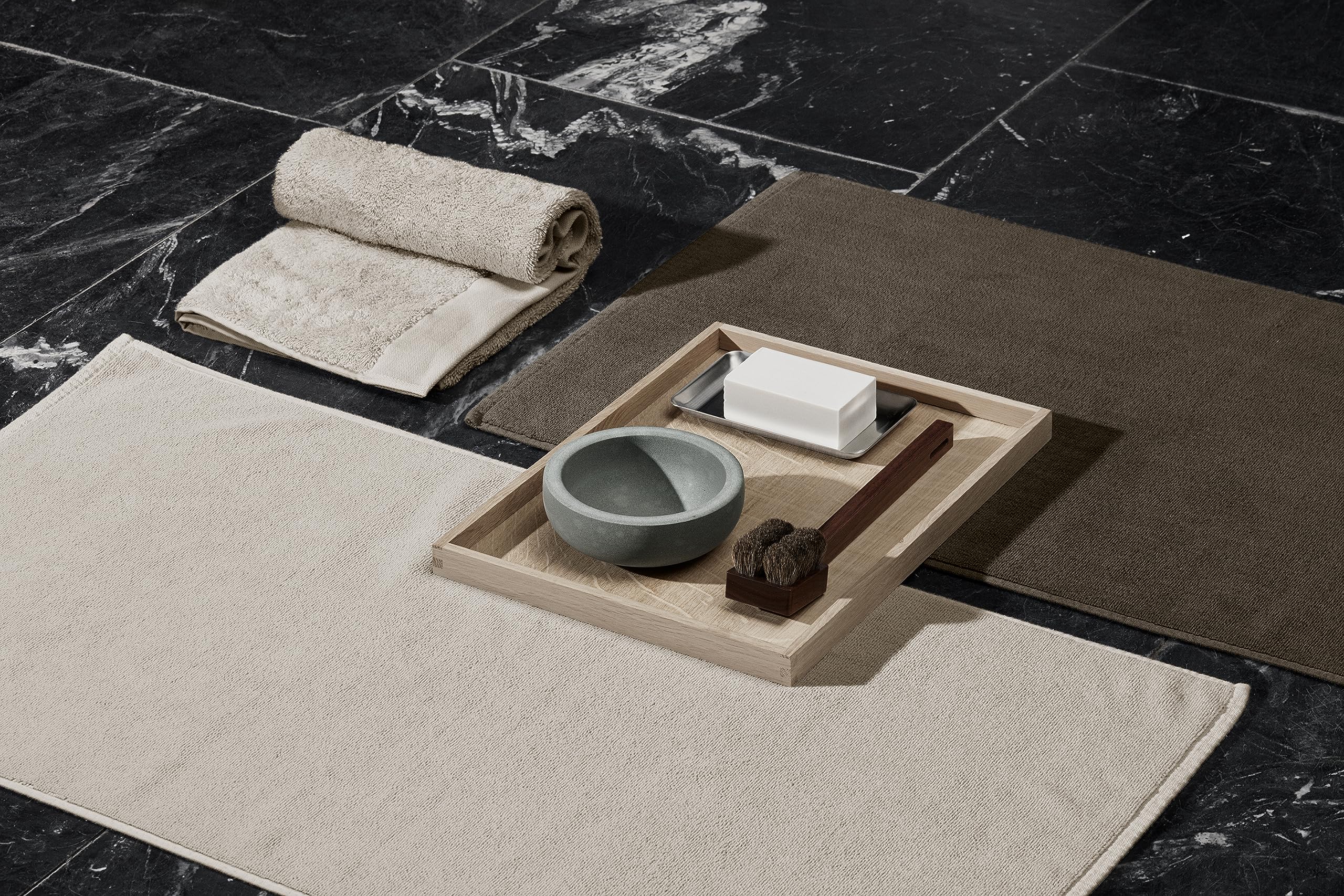 Blomus Piana - Alfombrilla de baño (algodón, imán, 50 x 100 cm)