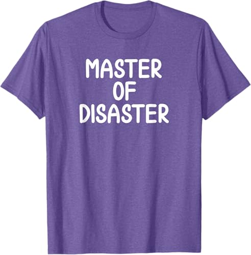 Miniatura 9 de Camiseta divertida con texto en inglés "Master Of Disaster"