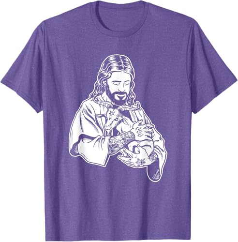 Miniatura 8 de Blackcraft Jesus Loves Satan Baphomet - Camiseta atea Negro S