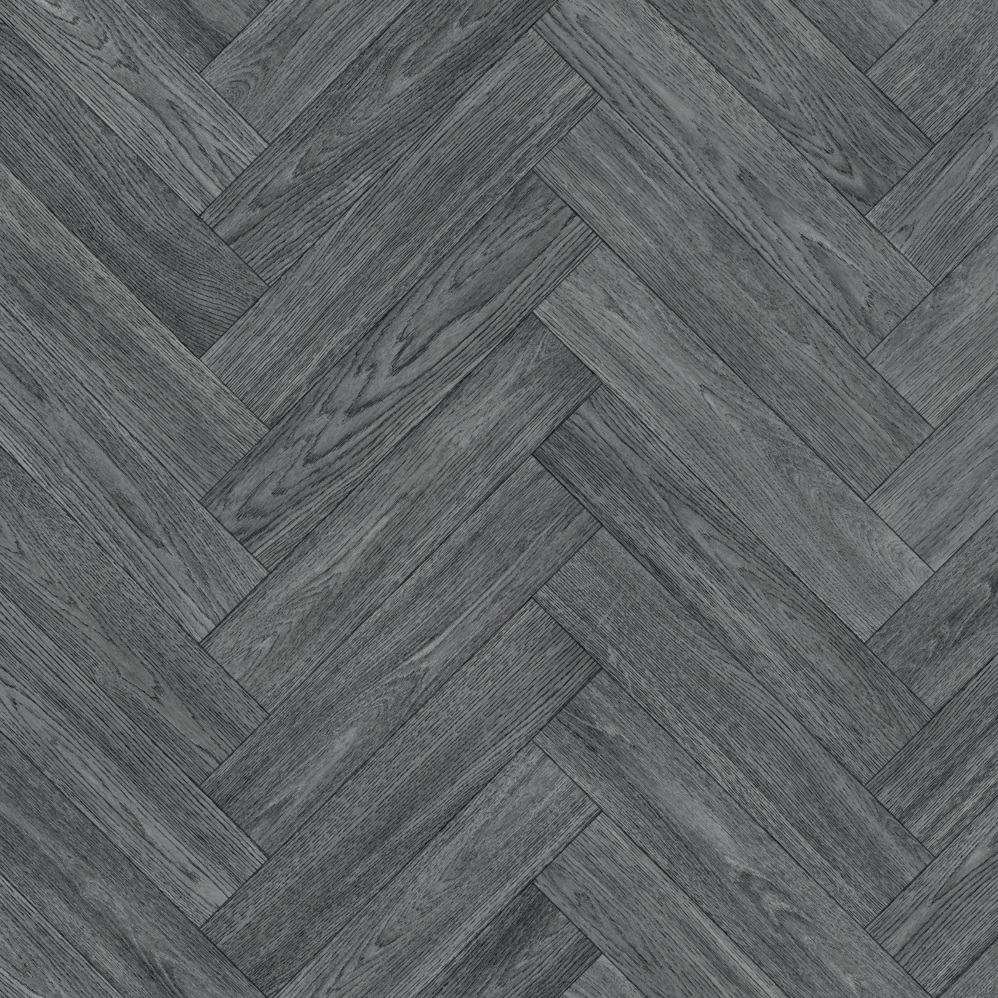Westbury 990D Grey Oak Wood Herringbone Effect My-Style Vinyl Flooring | - 3m x 3.5m (6ft6" x 11ft5")