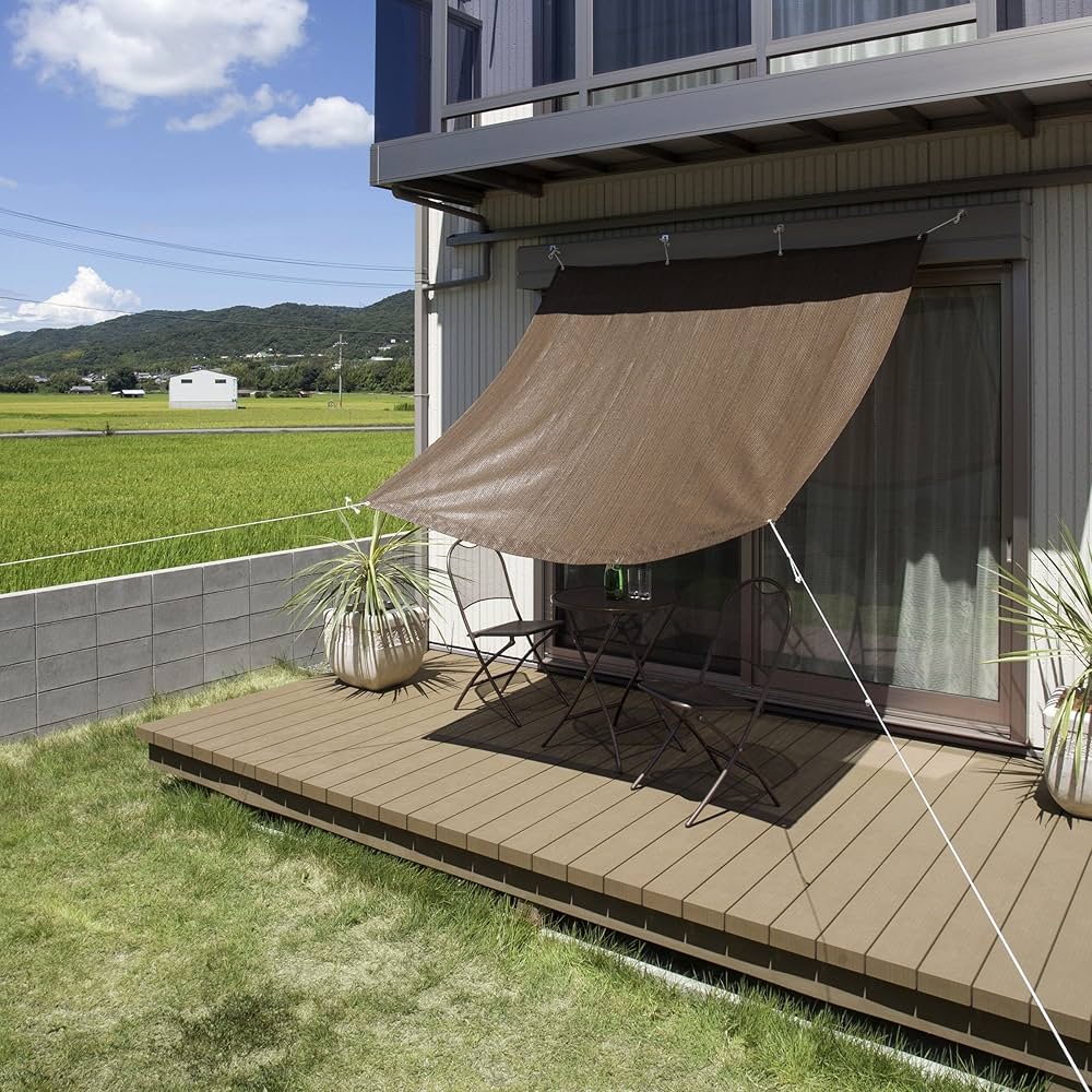 Amazon | タカショー 日よけ クールシェード モカ 2×2m