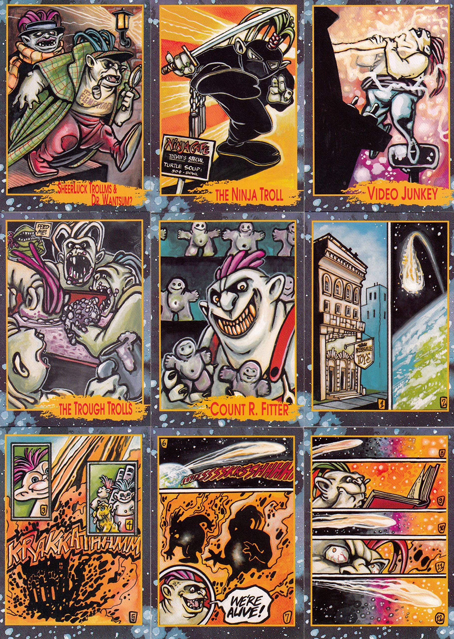 TROLL FORCE 1993 STAR PICS COMPLETE BASE CARD SET OF 50 + 6