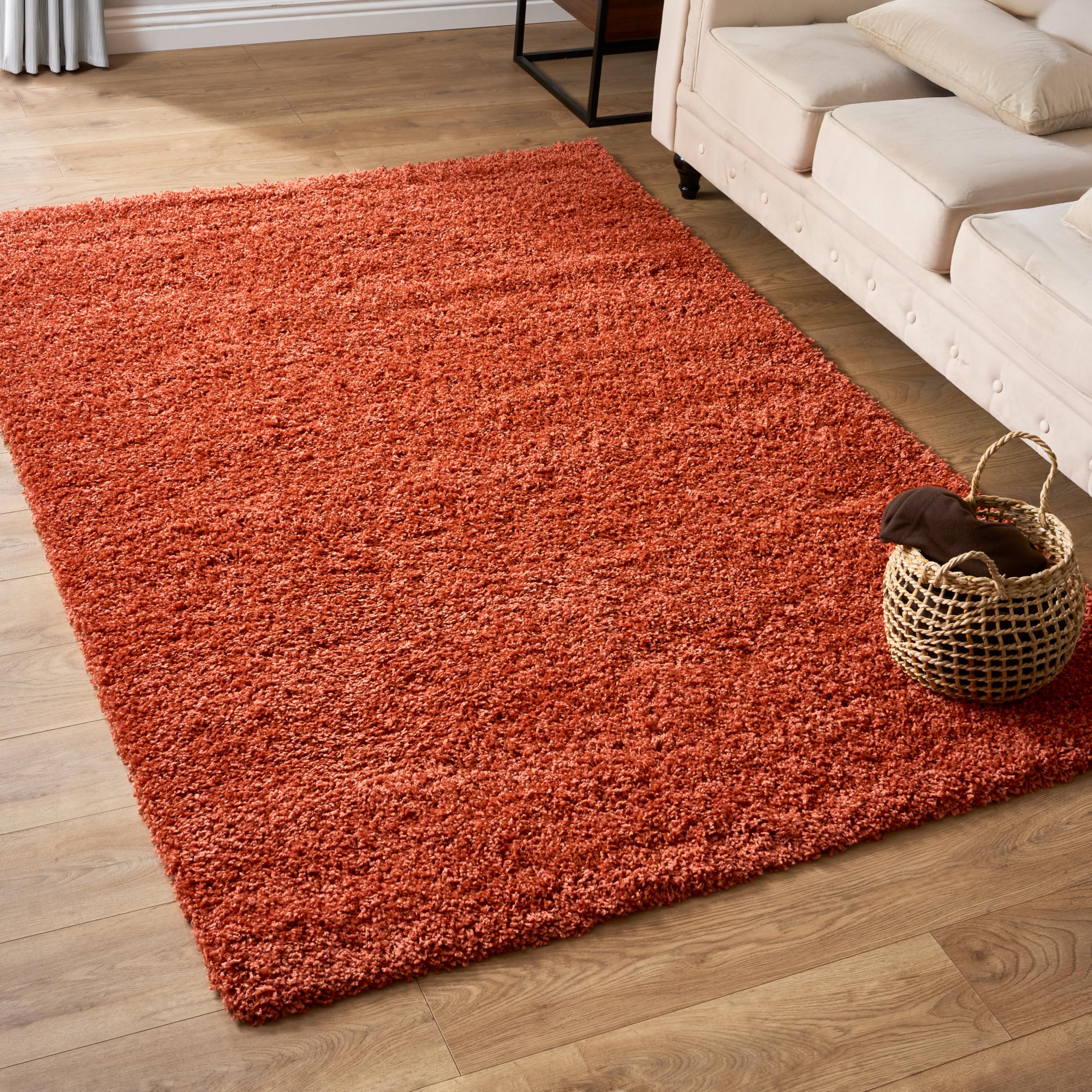 Bravich Navy Blue Shaggy Rug 80 x 150cm (2'7" x 4'11") 5cm Pile Medium Thick Fluffy Living Room Hessian Backed Washable — view 35