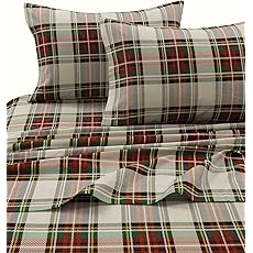 Tribeca Living 200-GSM Abstract Paisley Printed Deep Pocket Flannel Sheet Set, California King, Multicolored