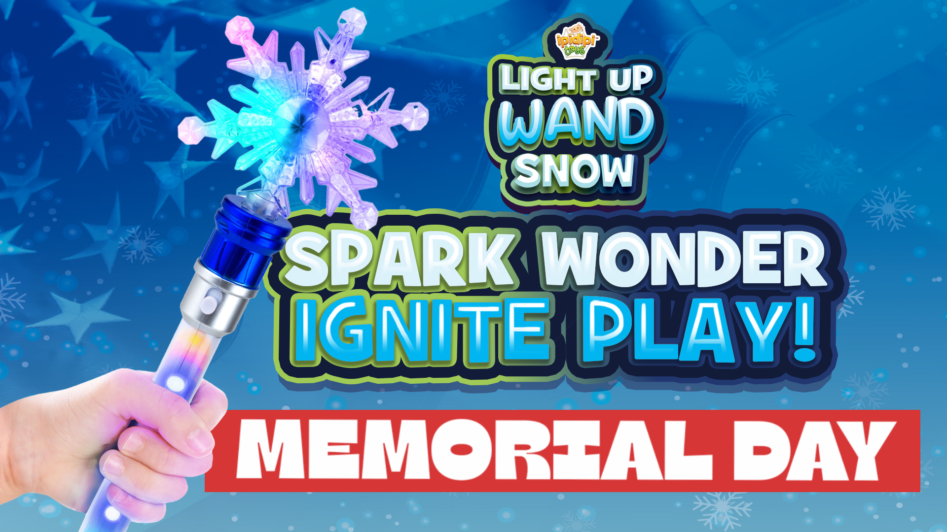 Amazon.com: IPIDIPI TOYS Snowflake Wand - Spinning Light Up Magic