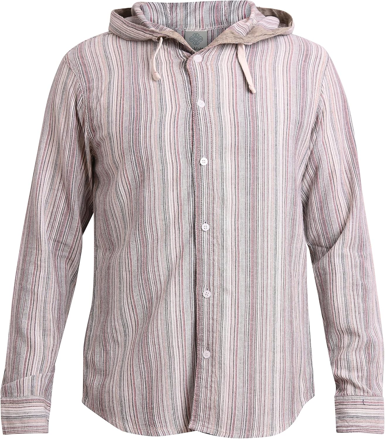 virblatt - Beach Shirts for Men | Cotton | Hippie Shirts Boho Summer Shirts for Men | Hooded | Cotton Shirt Casual Kurta