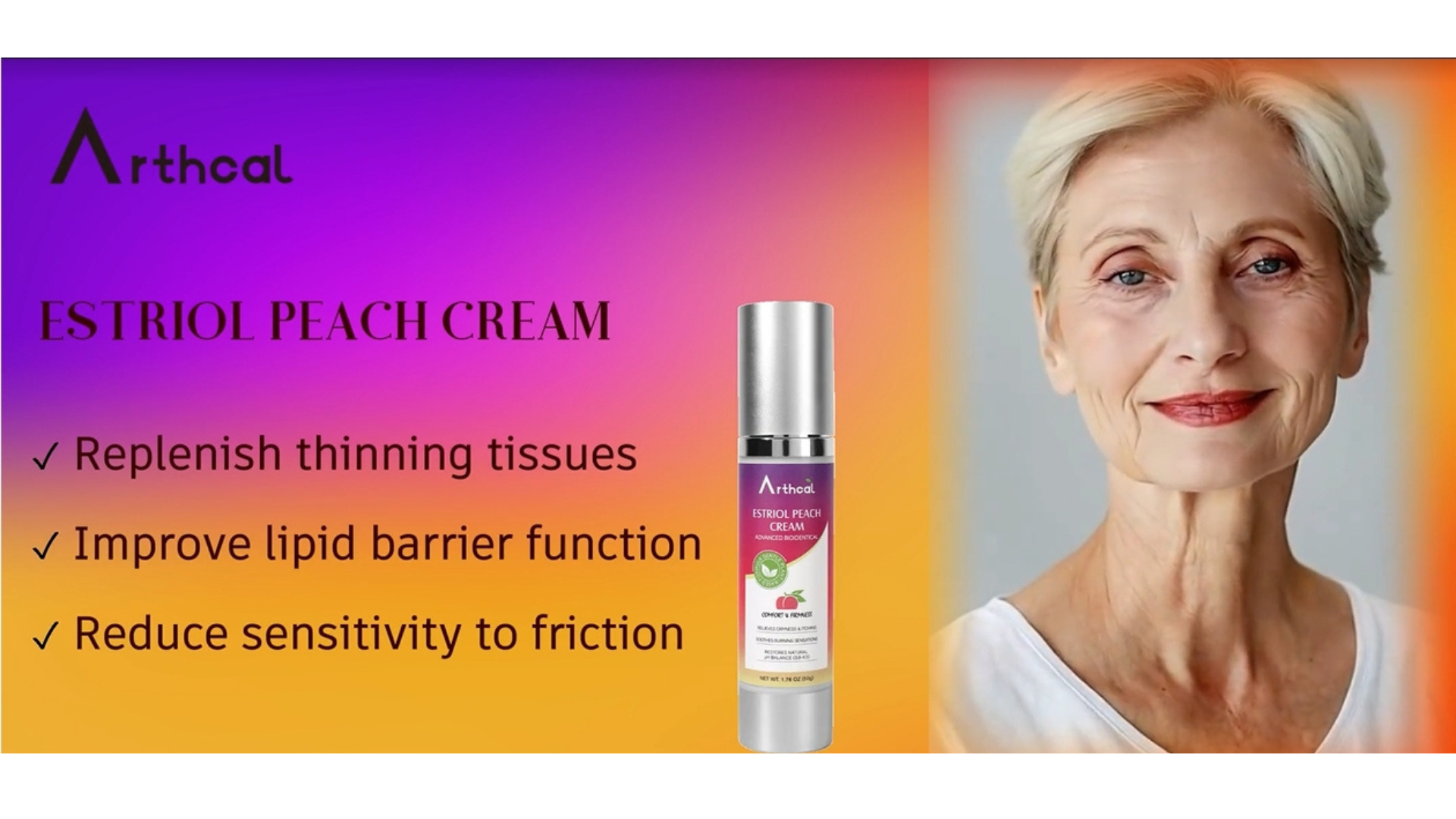 Amazon.com : Arthcal Bioidentical Estriol Cream | Intimate Peach