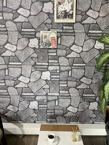 Miniatura 3 de Dundee Deco Paneles de pared 3D  Revestimiento de pared gris carbón ceniza piedra aspecto piedra revestimiento revestimiento de espuma de