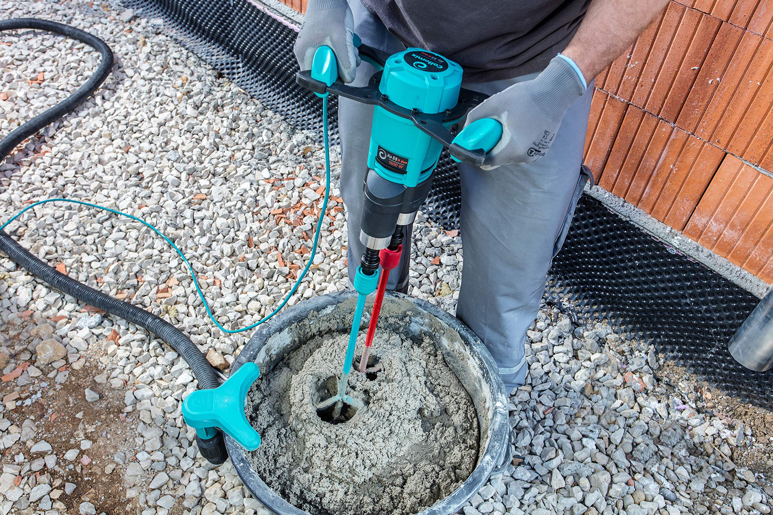 Collomix-Handrührwerk Xo55 R duo HF+MKD120 HF, 1600W, 8,8kg Hexafix, 2 Rührer
