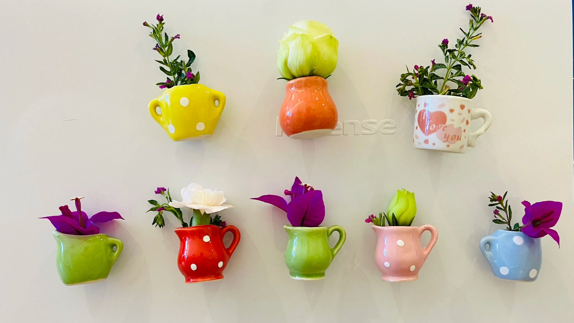 8 imanes mini jarrón cerámico para refrigerador miniatura 7