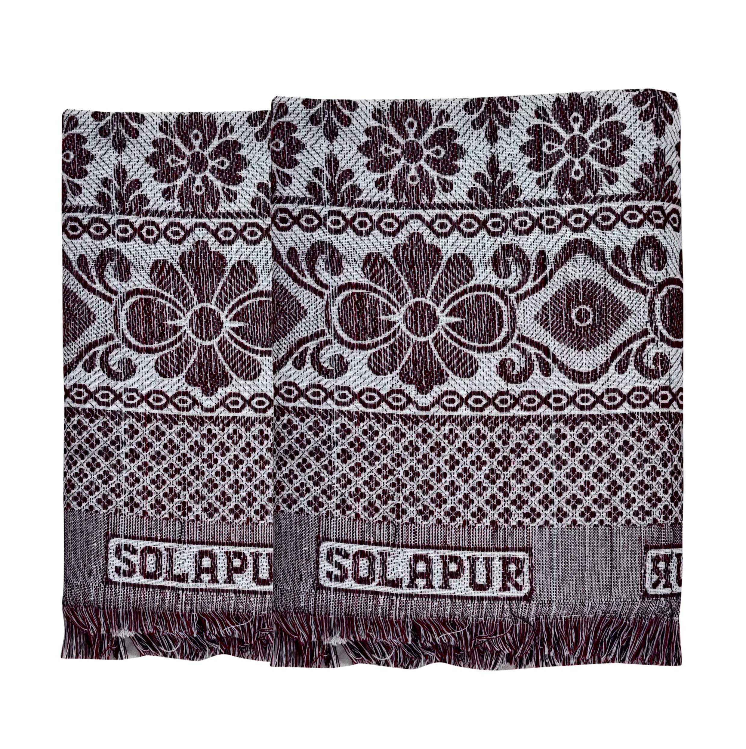 Varunavi Handloom Solapuri Chaddar Cotton Single Blanket (55 in X 84 in) Pack of 2 (Purple) (B08CRVHJ6Y) Amazon Price History, Amazon Price Tracker