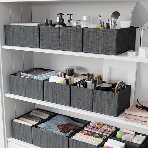 Miniatura 6 de Neaterize - Juego de 12 organizadores de cajones para ropa, cestas separadoras para guardar ropa, maquillaje, baño, organizar ropa interior,