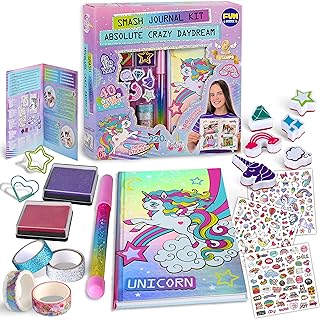 Unicorn Journal Kit for Girls 8-12, FunKidz Scrapbook Set for Teens Diary Kit for Girls Gift