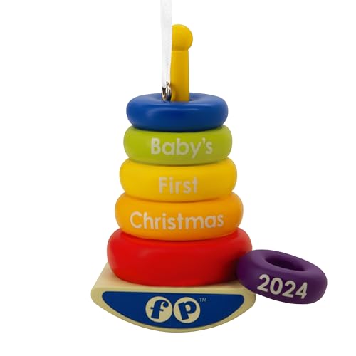 Image of Hallmark Fisher-Price Rock-A-Stack Baby's 1st Christmas Ornament