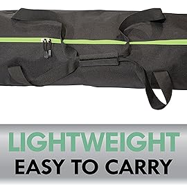 Athletico Two-Piece Ski and Boot Bag Combo | Store & Transport Skis Up to 200 CM and Boots Up To Size 13 | Includes 1 Ski Bag & 1 Ski Boot Bag (Black with Green Trim)