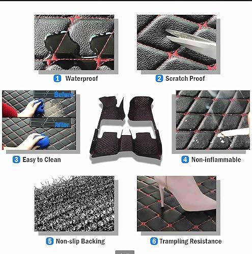 Miniatura 3 de MAEVEN Alfombrillas de cuero personalizadas para automóvil, compatibles con sedanes, autos deportivos, SUV, camiones, protección de cobertura