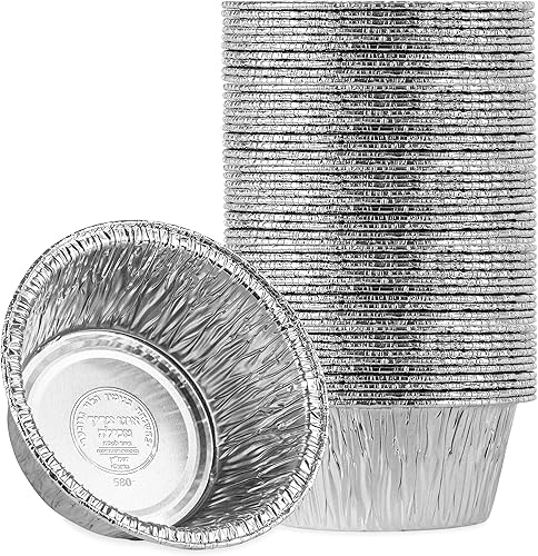 Miniatura 7 de PLASTICPRO Sartenes redondos de papel de aluminio de 10 pulgadas, desechables, aptos para congelador y horno, para hornear, cocinar, almacenar, asar