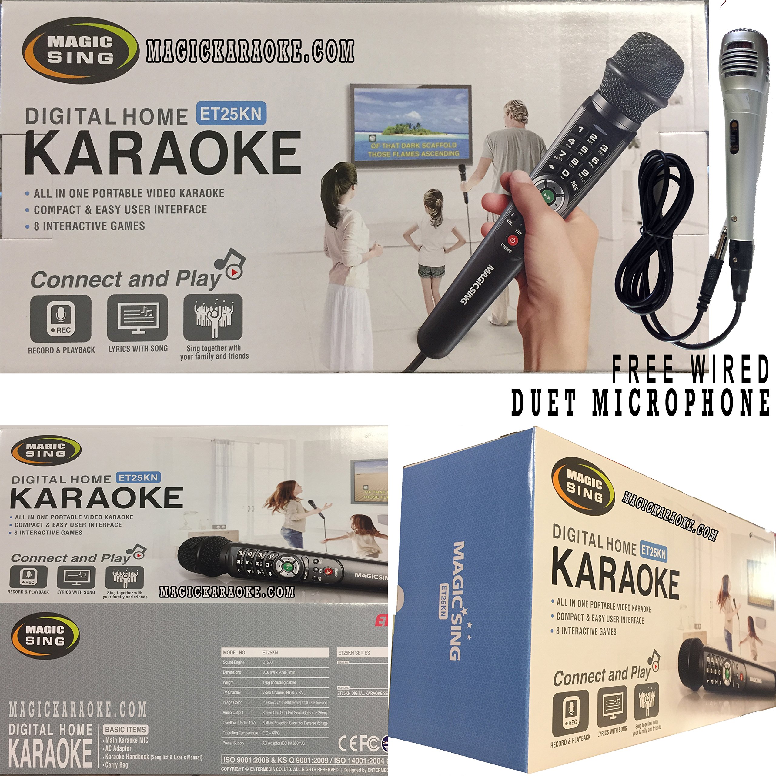 Buy Magic Sing Karaoke Mic ET25K Spanish Version 1573 Spanish Songs+427