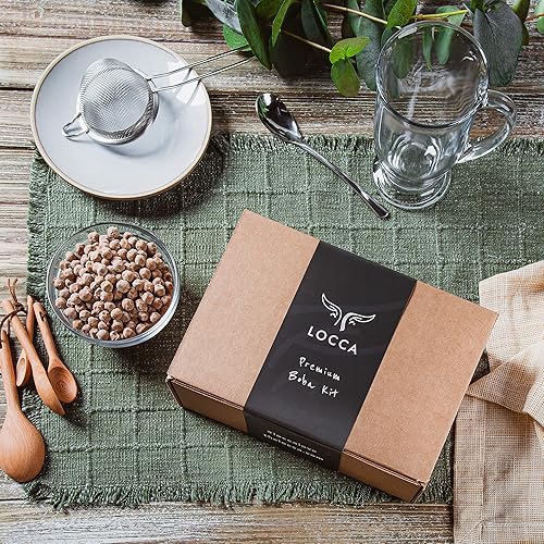 Miniatura 7 de Locca Kit de té de hibisco Boba  24+ bebidas Boba de hibisco premium rosa mosqueta, jazmín, té negro  Tés de hojas sueltas de primera calidad  Kit